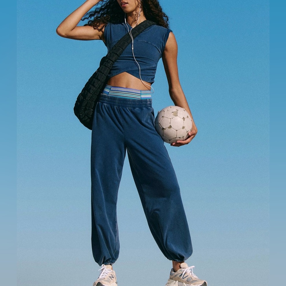 Free People Midnight Navy Hot Shot Crossover Set